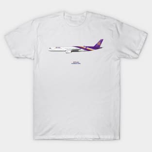 Illustration of Thai Airbus A350 T-Shirt